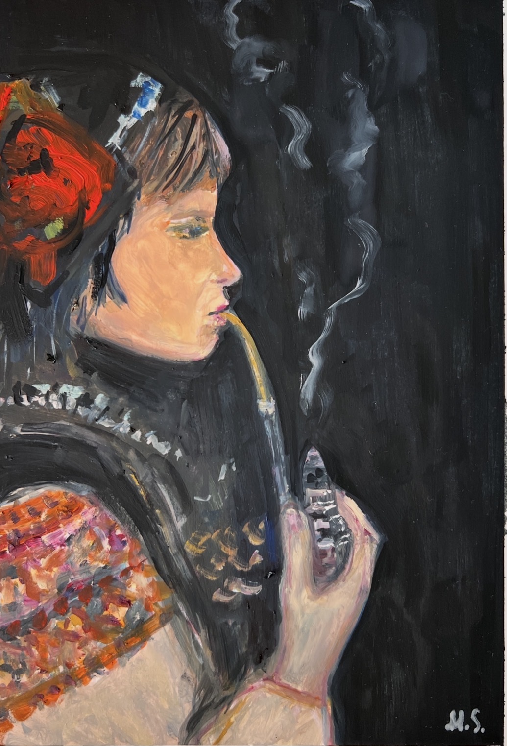 Hutsulka Portrait of a Ukrainian Woman painting
